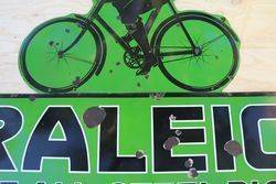 Raleigh Bicycle Enamel Advertising Sign 