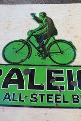 Raleigh Bicycle Enamel Advertising Sign 