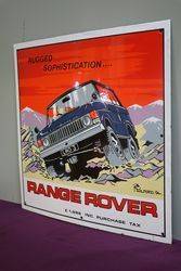 Range Rover Pictural Advertising Enamel Sign 