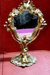Rare 19th Century Gilt Bronze Swing Mirror