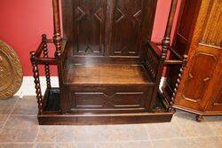 Rare Antique Turn Of the Century Oak Hall Stand 