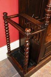 Rare Antique Turn Of the Century Oak Hall Stand 