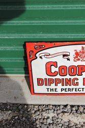 Rare Coopers Dipping Powder Enamel Advertising Sign