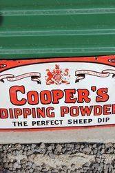 Rare Coopers Dipping Powder Enamel Advertising Sign