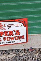 Rare Coopers Dipping Powder Enamel Advertising Sign