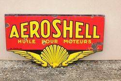 Rare Double sided AeroShell Enamel Sign