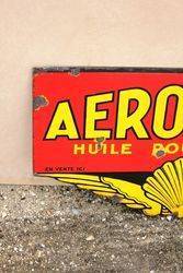 Rare Double sided AeroShell Enamel Sign