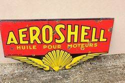 Rare Double sided AeroShell Enamel Sign