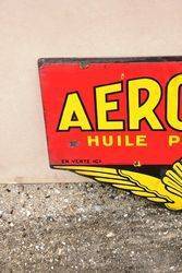 Rare Double sided AeroShell Enamel Sign