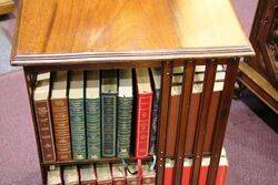 Rare Early C20th Walnut 3 Drawer Revolving Bookcase 
