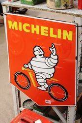Rare Michelin Cycles Shield Enamel Sign