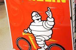 Rare Michelin Cycles Shield Enamel Sign