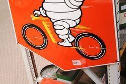 Rare Michelin Cycles Shield Enamel Sign