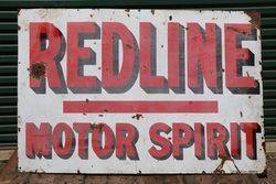 Redline Motor Spirit Enamel Advertising Sign 