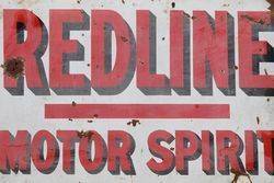 Redline Motor Spirit Enamel Advertising Sign 