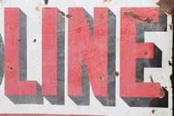 Redline Motor Spirit Enamel Advertising Sign 