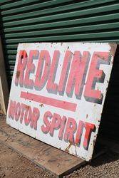 Redline Motor Spirit Enamel Advertising Sign 