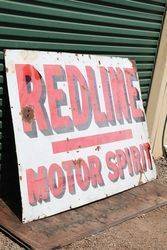 Redline Motor Spirit Enamel Advertising Sign 