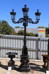 Regency Top of the Range 5 Branch Cast Iron Garden Lamp