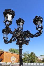 Regency Top of the Range 5 Branch Cast Iron Garden Lamp