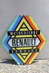 Renault Service Double Sided Enamel Advertising Sign