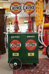 Restored Genuine Castrol Wakefield Square HiBoy Double Oil Pump Dispenser