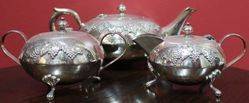 Retro 3Piece Silver Plated Tea Set