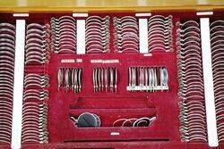 Retro Optometry Cabinet with Vision Measurement Lens Set 
