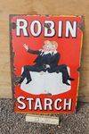 Robin Starch Enamel Sign