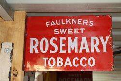 Rosemary Tobacco Wall Mounted Enamel Advertising Sign 