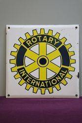 Rotary International Enamel Advertising Sign  