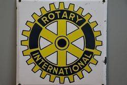 Rotary International Enamel Advertising Sign  