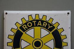 Rotary International Enamel Advertising Sign  