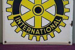 Rotary International Enamel Advertising Sign  