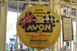 Round Avon Advertising Card Sign  