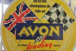 Round Avon Advertising Card Sign  