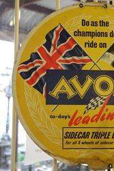 Round Avon Advertising Card Sign  