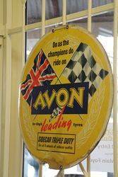 Round Avon Advertising Card Sign  