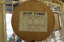 Round Avon Advertising Card Sign  