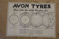 Round Avon Advertising Card Sign  