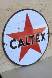 Round Caltex Double Sided Enamel Advertising Sign  