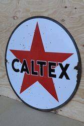 Round Caltex Double Sided Enamel Advertising Sign  