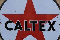 Round Caltex Double Sided Enamel Advertising Sign  