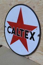 Round Caltex Double Sided Enamel Advertising Sign  