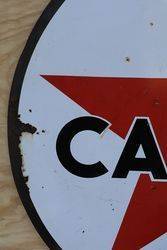 Round Caltex Double Sided Enamel Advertising Sign  