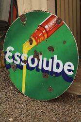 Round Esolube Double Sided Enamel Advertising Sign 