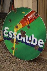 Round Esolube Double Sided Enamel Advertising Sign 