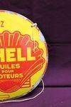 Round French Shell Enamel Sign