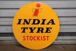 Round India Tyre Stockist Advertising Sign 