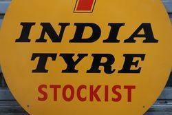 Round India Tyre Stockist Advertising Sign 